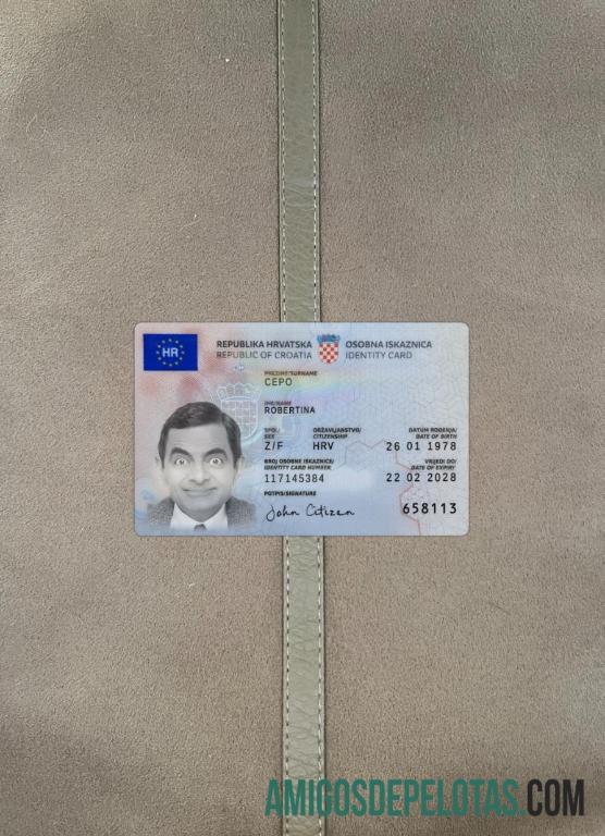 Croatia ID Card 2023 Present olhar de foto frente amostra